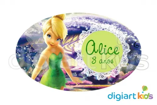 Placa Painel para Decoração Festa Tinker Bell