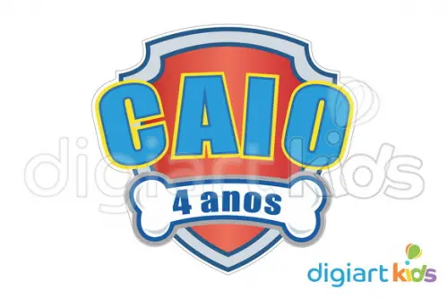 Placa Painel para Festa 63x63 Patrulha Canina Prazo Menor