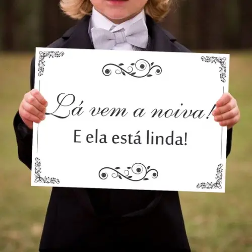 Placa para Casamento - Lá Vem a Noiva