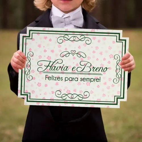 Placa para Casamento - Lá Vem a Noiva