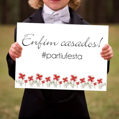Placa para Casamento - Lá Vem a Noiva