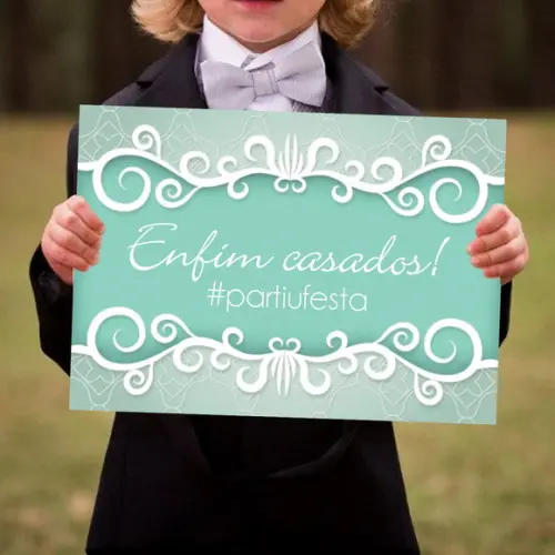 Placa para Casamento - Lá Vem a Noiva