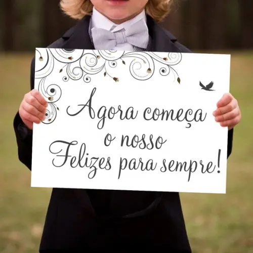 Placa para Casamento - Lá Vem a Noiva