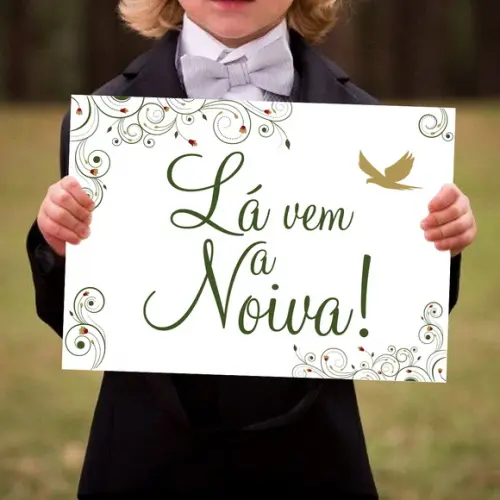 Placa para Casamento - Lá Vem a Noiva