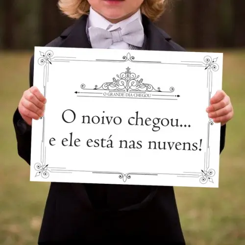 Placa para Casamento - Lá Vem a Noiva