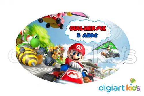 Placa para decoração - Mário Kart