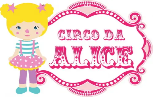 Placa para Decoração Festa 65x45 Circo Rosa Prazo Reduzido