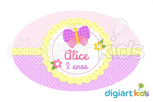 Placa para Decoração Jardim Borboleta