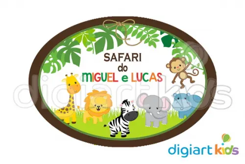 Placa para Decoração Safari