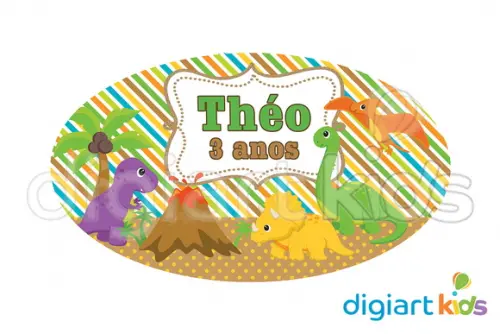 Placa para Decorar - Dinossauros