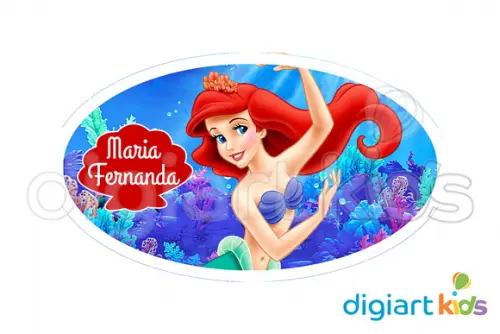 Placa para Decorar - Pequena Sereia