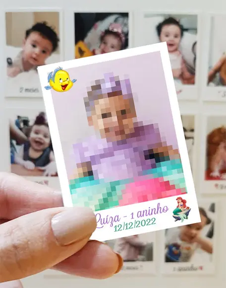 Polaroid 9x6cm Imã de Geladeira Ariel Pequena Sereia