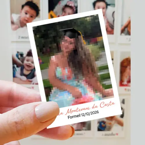 Polaroid Imã de Geladeira 9x6cm Formatura Ensino Médio