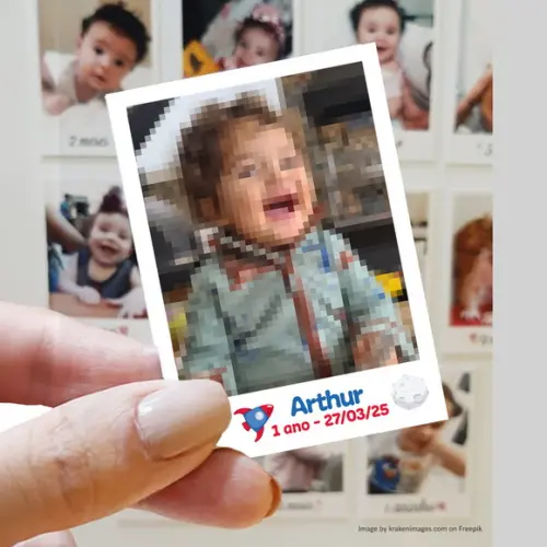 Polaroid Imã de Geladeira Astronauta Espaço