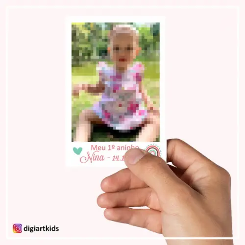 Polaroid Imã de Geladeira Arco Íris Boho