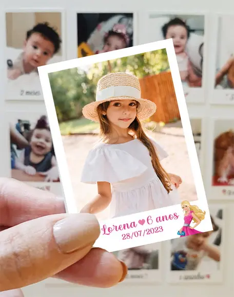 Polaroid Imã de Geladeira Barbie