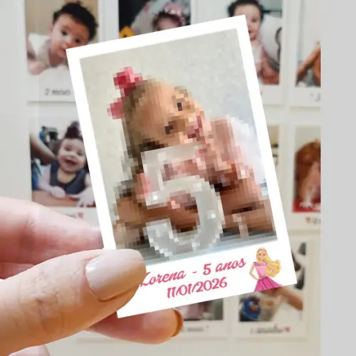 Polaroid Imã de Geladeira Barbie