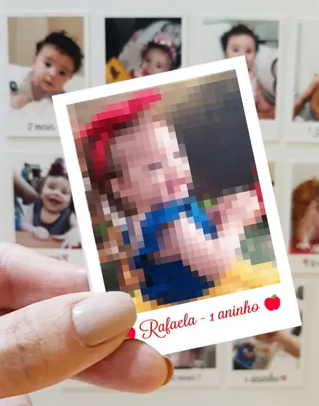 Polaroid Imã de Geladeira Branca de Neve
