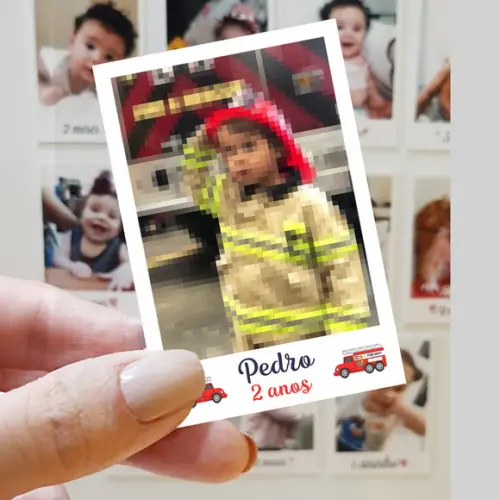 Polaroid Imã de Geladeira Bombeiros