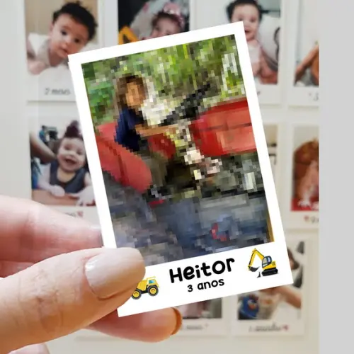 Polaroid Imã de Geladeira Construtor
