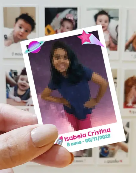 Polaroid Imã de Geladeira Espaço Astronauta