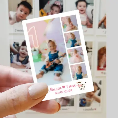 Polaroid Imã de Geladeira Fazendinha com 5 Fotos