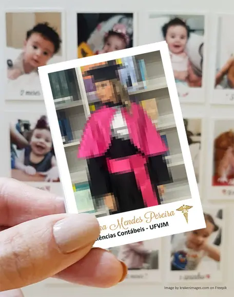 Polaroid Imã de Geladeira Formatura Ciências Contábeis