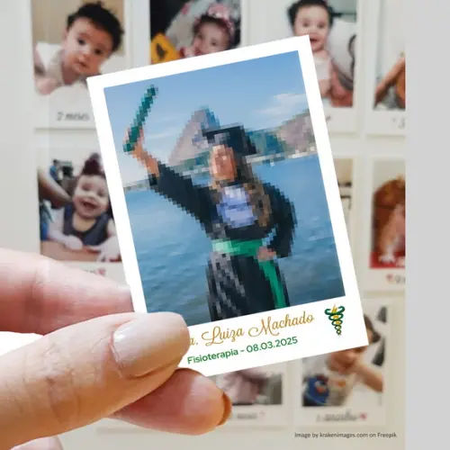 Polaroid Imã de Geladeira Formatura Fisioterapia