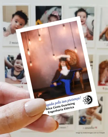 Polaroid Imã de Geladeira Formatura Engenharia Elétrica