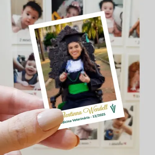 Polaroid Imã de Geladeira Formatura Veterinária