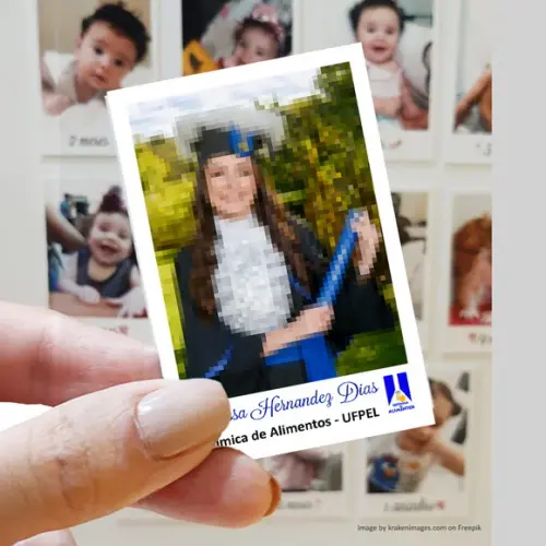 Polaroid Imã de Geladeira Formatura Química de Alimentos