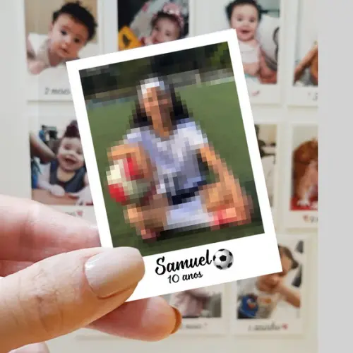 Polaroid Imã de Geladeira Futebol
