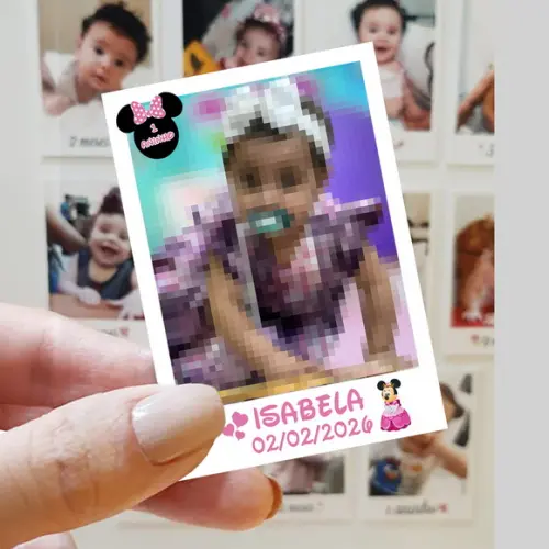 Polaroid Imã de Geladeira Minnie Princesa