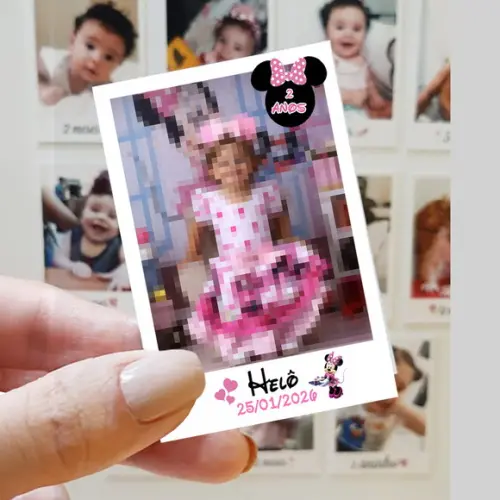 Polaroid Imã de Geladeira Minnie Confeiteira