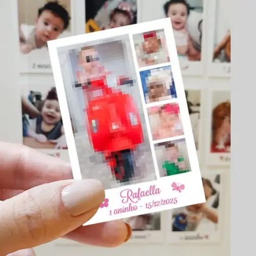 Polaroid Imã de Geladeira Jardim com 5 Fotos