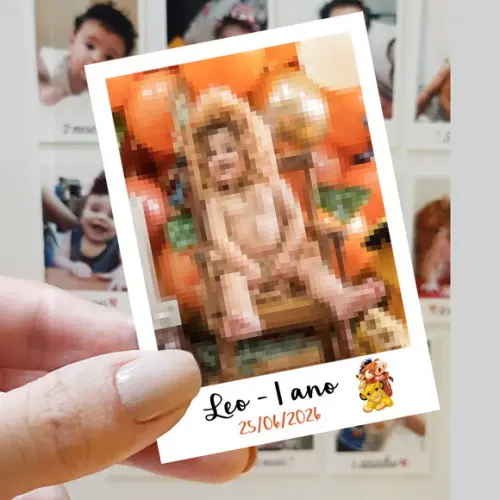 Polaroid Imã de Geladeira Rei Leão