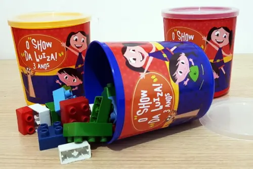 Pote com Peças para Montar Show da Luna (tipo Lego)