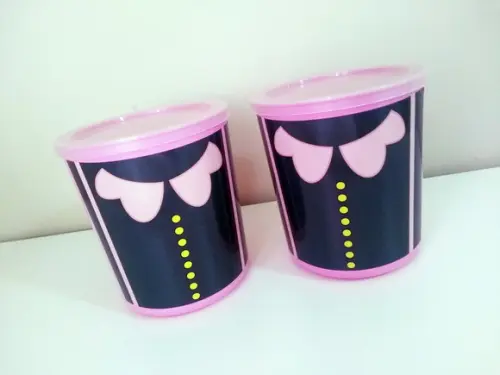 Pote Tipo Lata de Leite Bita Rosa