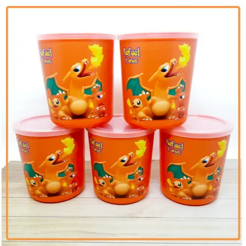 Pote Tipo Lata de Leite Charmander Pokemon