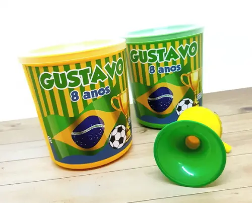 Pote Tipo Lata de Leite Copa Brasil