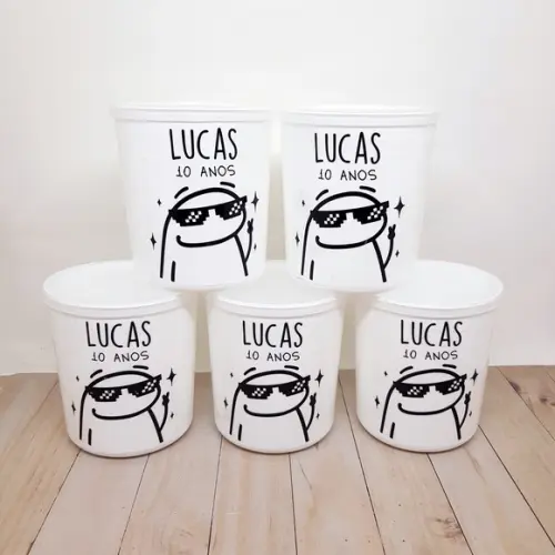 Pote Tipo Lata de Leite Flork