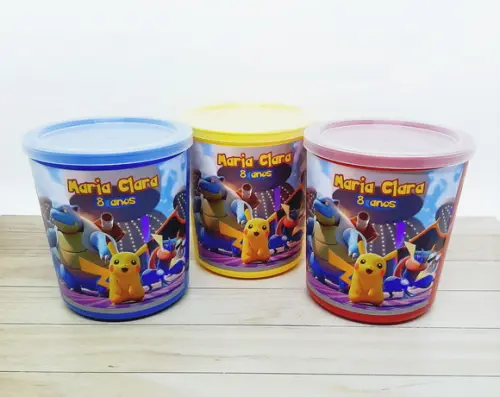 Pote Tipo Lata de Leite Pokemon Filme