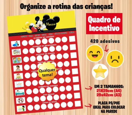 Quadro De Incentivo Mickey