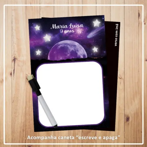 Quadro Mágico Galáxia Espaço com Caneta