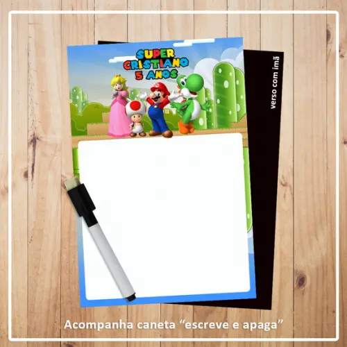 Quadro Mágico Super Mário com Caneta