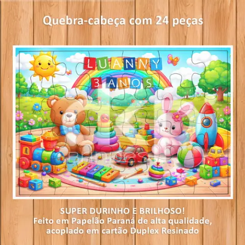 Quebra-cabeça 24 Peças com Caixinha Brinquedos Menina