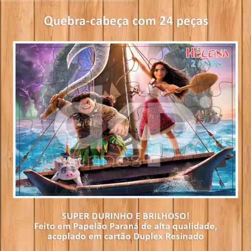 Quebra-cabeça 24 Peças com Caixinha Moana 2