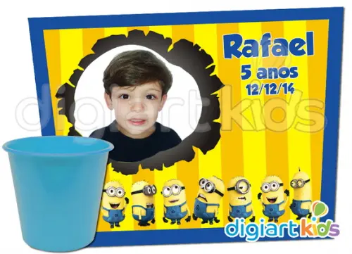 Rótulo Impermeável para Balde de Pipoca