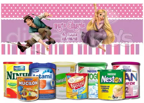 Rótulo para Lata de Leite - Enrolados
