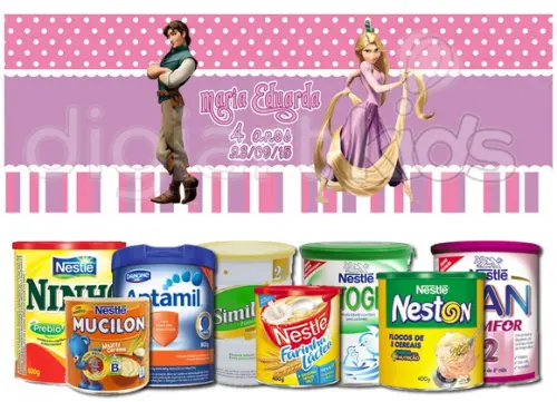 Rótulo para Lata de Leite - Enrolados